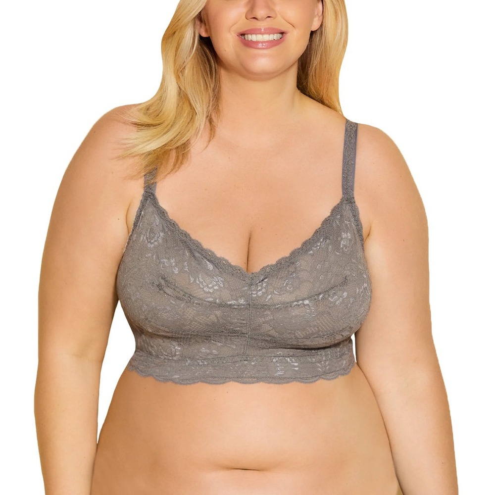 Cosabella Never Say Never Ultra Curvy Sweetie Lace Bralette Platinum M